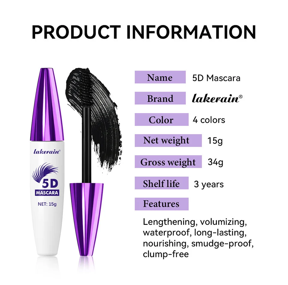 5D Mascara - Waterproof, Volumizing & Lengthening Formula 10 5d mascara spu894420929807 desc 10