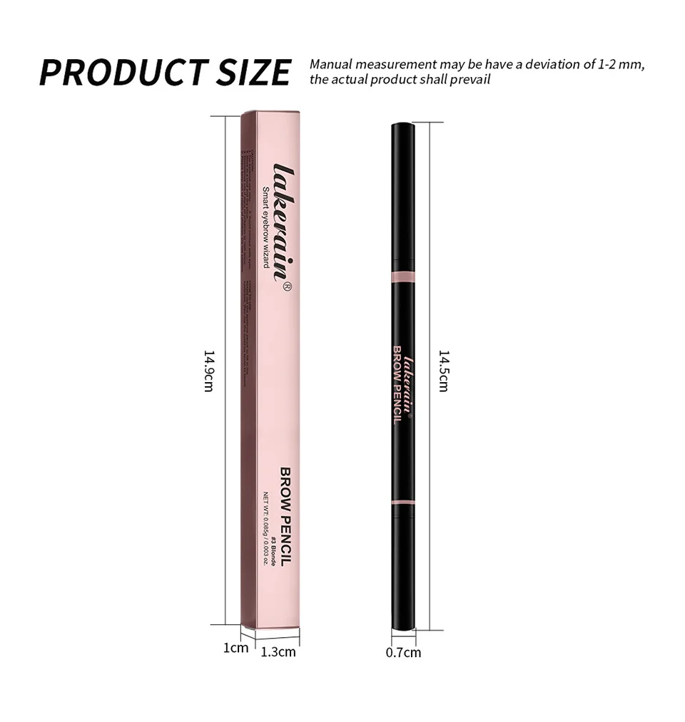 2-in-1 Waterproof Eyebrow Pencil with 1.5mm Precision Tip 10 eyebrow pencil spu899077562715 desc 10