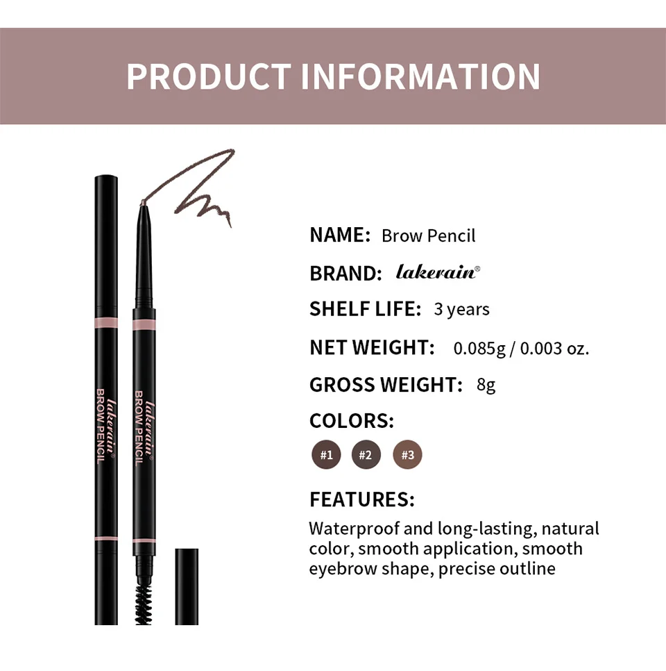 2-in-1 Waterproof Eyebrow Pencil with 1.5mm Precision Tip 11 eyebrow pencil spu899077562715 desc 11