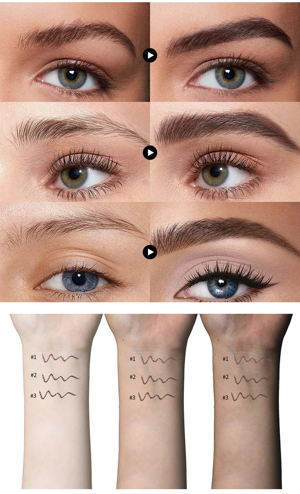 2-in-1 Waterproof Eyebrow Pencil with 1.5mm Precision Tip 6 eyebrow pencil spu899077562715 desc 6