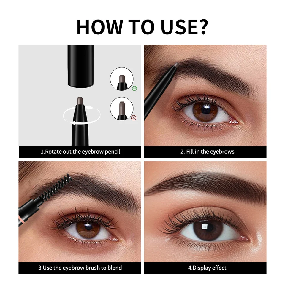 2-in-1 Waterproof Eyebrow Pencil with 1.5mm Precision Tip 9 eyebrow pencil spu899077562715 desc 9