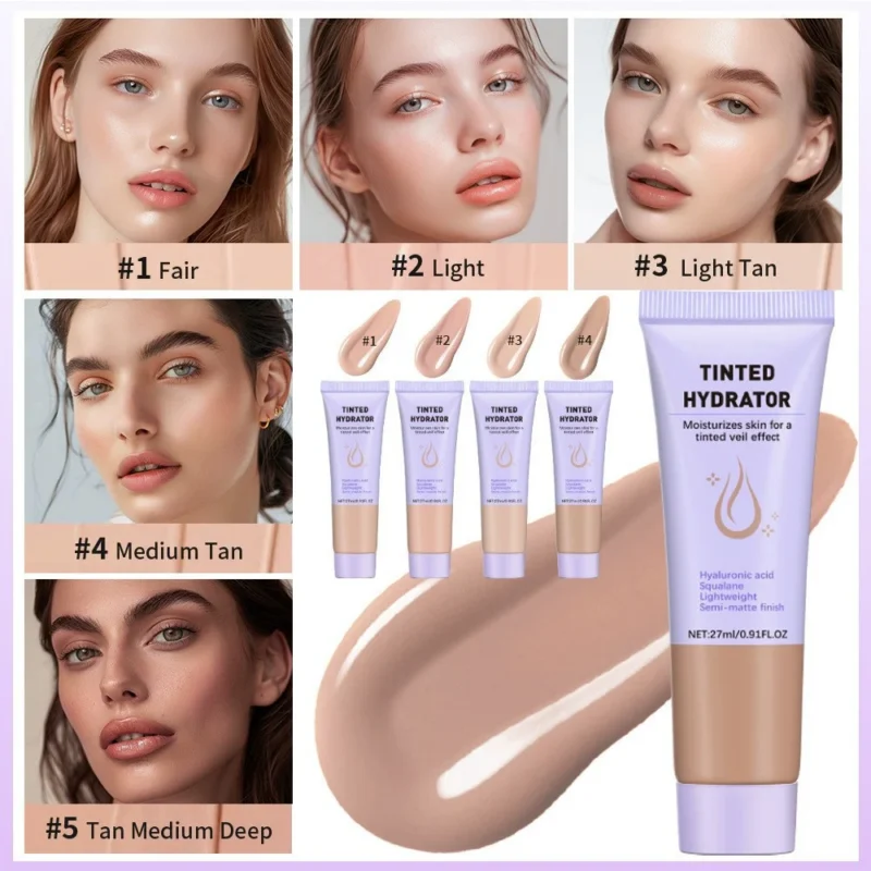 Lakerain Tinted Hydrator: Lightweight Moisturizer with Hyaluronic Acid, Semi-Matte Finish