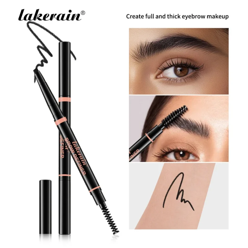 Lakerain Triangular Tip Eyebrow Pencil Waterproof Long-Lasting Natural Makeup