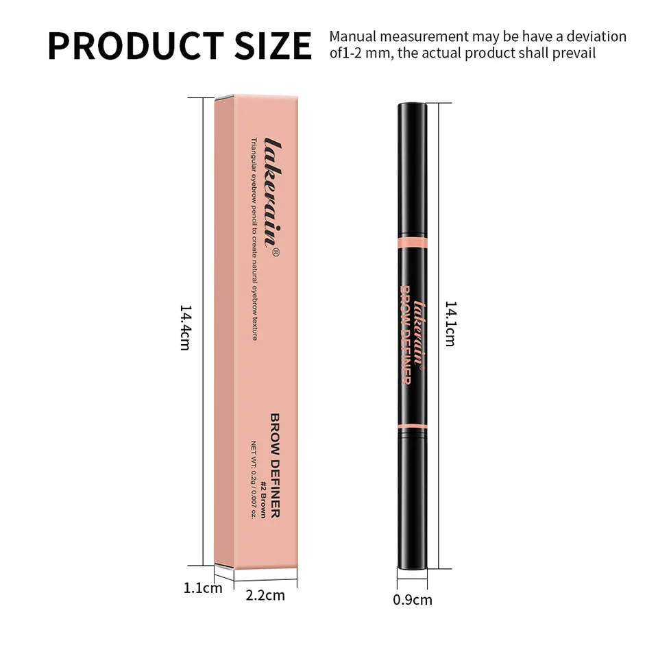 Triangular Tip Eyebrow Pencil - Waterproof & Long-Lasting Makeup 10 triangular tip eyebrow pencil spu899528837096 desc 10