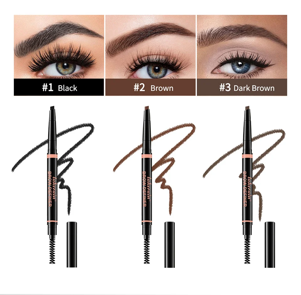 Triangular Tip Eyebrow Pencil - Waterproof & Long-Lasting Makeup 2 triangular tip eyebrow pencil spu899528837096 desc 2