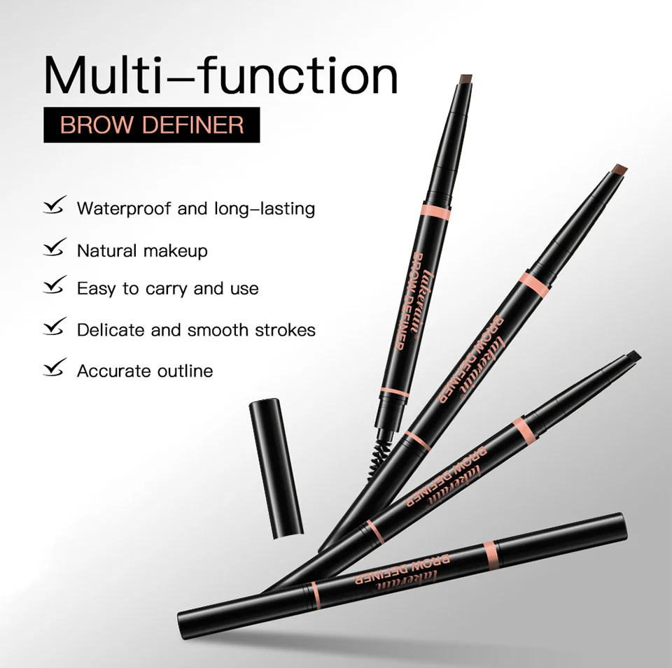 Triangular Tip Eyebrow Pencil - Waterproof & Long-Lasting Makeup 3 triangular tip eyebrow pencil spu899528837096 desc 3