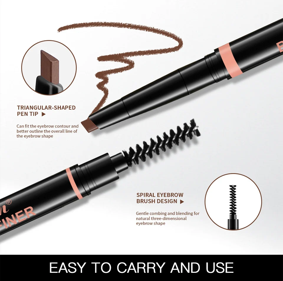 Triangular Tip Eyebrow Pencil - Waterproof & Long-Lasting Makeup 5 triangular tip eyebrow pencil spu899528837096 desc 5